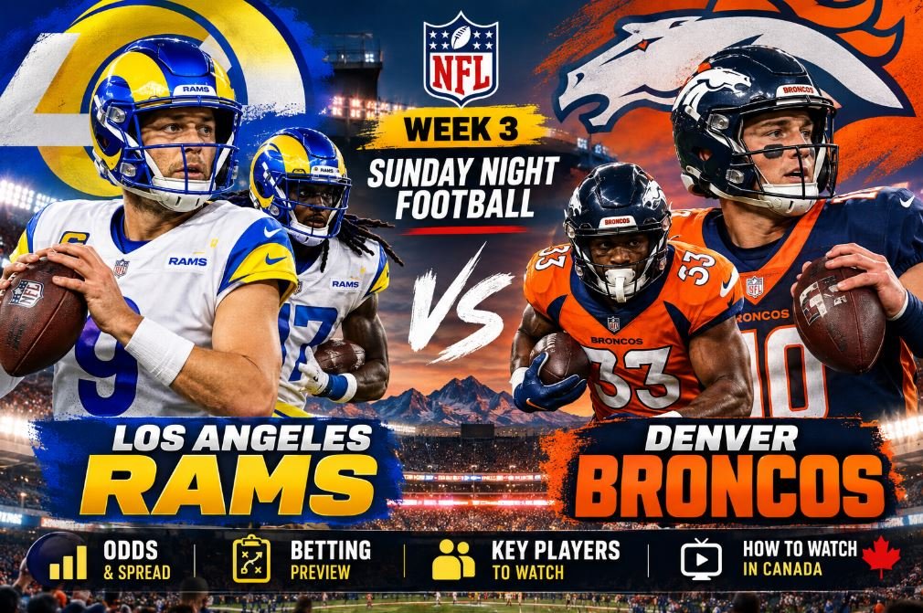 Rams vs Broncos NFL Week 3 matchup at Empower Field at Mile High